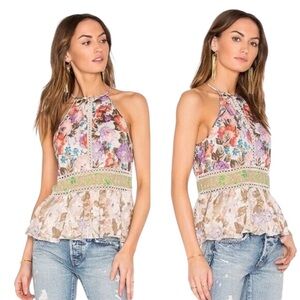 REBECCA TAYLOR FLORAL BOHO FAIRYCORE PRAIRIE COTTAGE TANK TOP 2